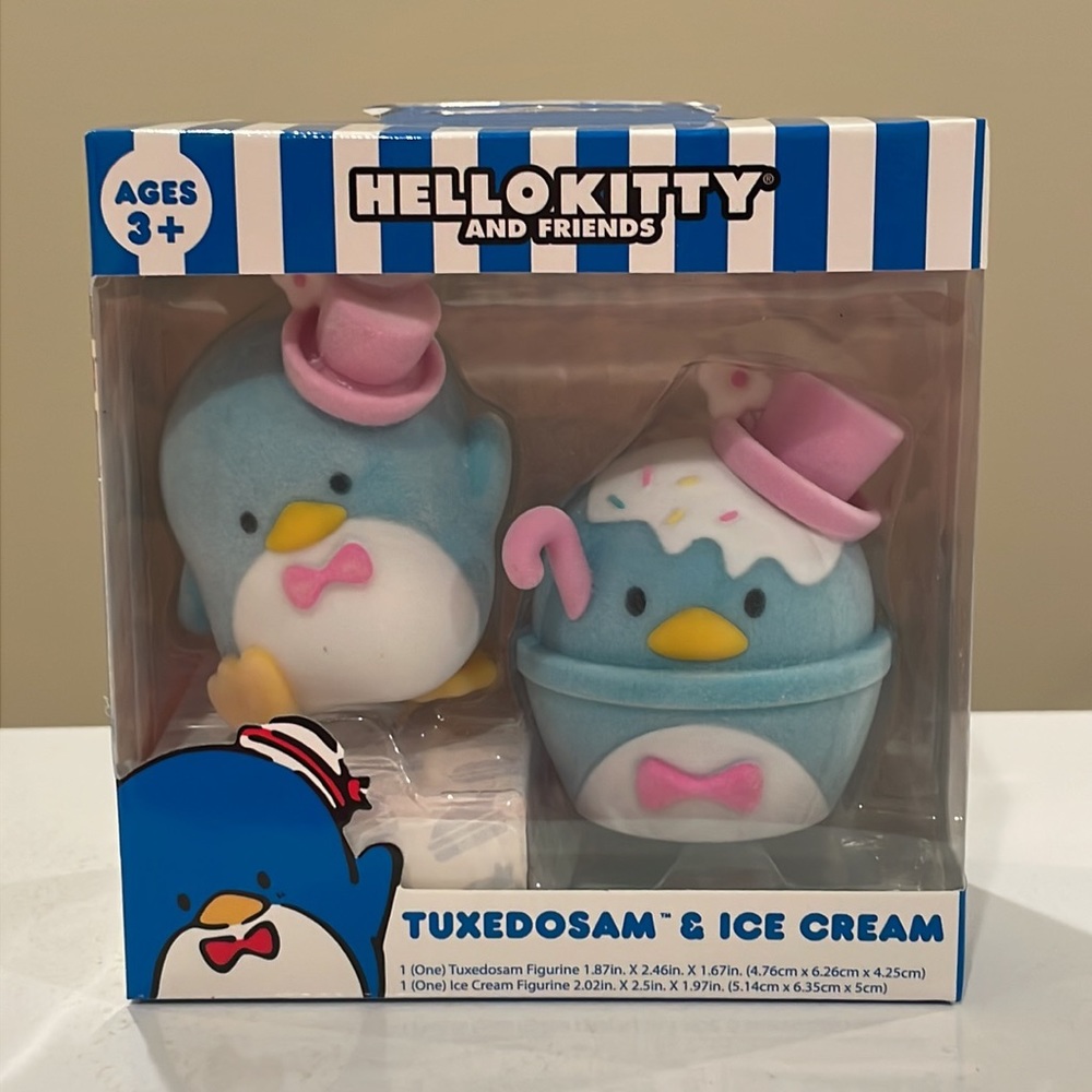 New Sanrio Tuxedosam and Ice Cream Flocked Figurines